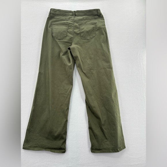 3for$20 Flag & Anthem Olive Green Wide-Leg Pants size 10 - Picture 3 of 3